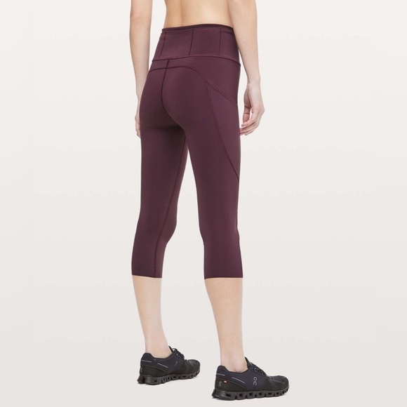 Lululemon | Women's Fast & Free Crop II *Nulux 19" Leggings Size 4 Dark Adobe - Picture 2 of 8